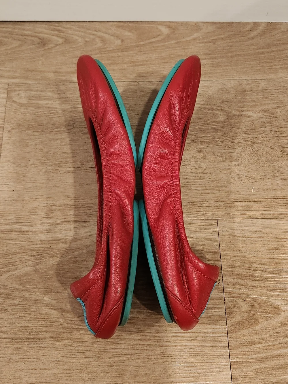 Tieks Cardinal Red Classic Leather Foldable Travel Ballet Flats Women's 6 GUC